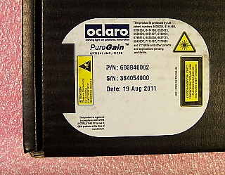 $450 each if buy 4pc. Puregain1600P(or Puregain1600) 15dBm C-band 1.55um gain-flat low-noise EDFA module.  With one 974nm >380mW pump laser. With two SC/APC connectors. Oclaro/Avanex P/N:603840002