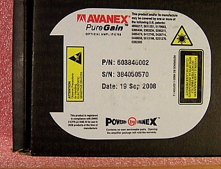 $450 each if buy 4pc. Puregain1600P(or Puregain1600) 15dBm C-band 1.55um gain-flat low-noise EDFA module.  With one 974nm >380mW pump laser. With two SC/APC connectors. Oclaro/Avanex P/N:603840002
