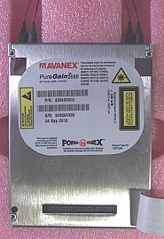 Puregain2600 variable-gain 17dBm C-band 1.55um gain-flat EDFA module. For Metropolitan networks. With two 974nm high power pump lasers. Oclaro/Avanex P/N:608430002. Tellabs P/N: 157.0085
