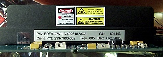 Inline EDFA card, Ciena  P/N: ILA-2, 130-6310-200 Rev. 003.