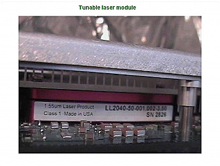 Tunable laser OC-192 long-haul transponder card @ L-band