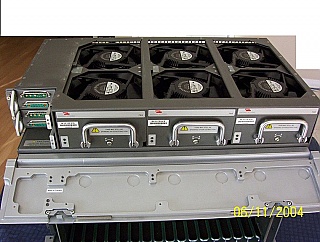 OC-192 enclosure/frame to hold up to 18 cards, w/ fan units