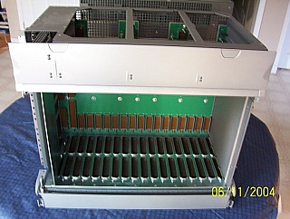 OC-192 enclosure/frame to hold up to 18 cards, w/o fan units