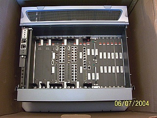 OC-192 enclosure/frame to hold up to 18 cards, w/ more parts