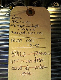 Lucent OC-48 transponder card. 1549.31nm.  46A1, S1:2, OTPM, 2.5G. Sell 'As Is'