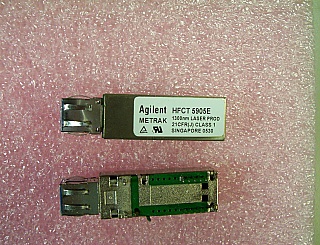 1300nm FP laser transceiver. HP HFCT 5905E, MT-RJ duplex interface. 2x5 SFF pin. 155Mb. SMF