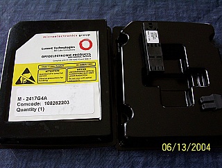1300nm Lucent 155Mb laser transceiver, model: M-2417G4A. SMF