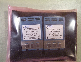 1310nm laser OC-12 transceiver. DTR-622-3.3-SM-ES-L3-IR.  With EMI sheld