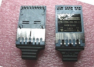 Min order qty = 10pc. 1x9 Gigabit Ethernet 1310nm -7dBm FP-Laser Transceiver. For single-mode and multimode fibers. With duplex SC optical interface. OCP model: DTR-1250-SM-TM-L2-SF