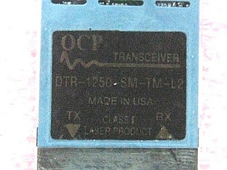 Min order qty = 10pc. 1x9 Gigabit Ethernet 1310nm -7dBm FP-Laser Transceiver. For single-mode and multimode fibers. With duplex SC optical interface. OCP model: DTR-1250-SM-TM-L2-SF