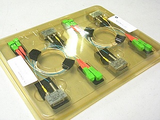 Min order qty = 4pc. 2x9 OC-3 STM-1 156Mb 1310nm -11dBm FP-Laser Transceiver. For single-mode fibers. With 2 SC/APC connectors. OCP model: DTR-156-SM2-PS9-B-L3-ECI