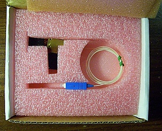 Luminent bidirectional transceiver  MRTXLSP0025-RT1-SC. 250uW.  With single fiber only