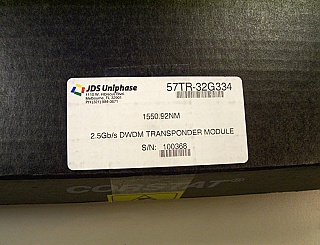 1550.92nm DWDM 2.5Gb transponder. 57TR-32G334