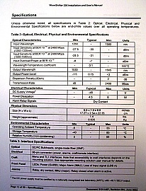 Waveshifter 200. Optical regenerator, 6-622Mb. 1.3/1.55um input, 1.55um 1dBm output.