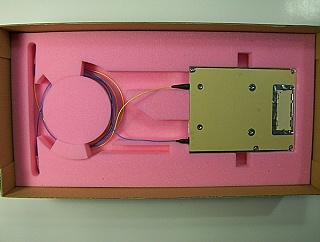Up-to-12.5Gb APD/Preamp receiver. With MU fiber connector. Fujitsu model: FRM5N141GW.  Removed or to be removed from unused systems. of 1.55um 8-50GHz-channel tunable 10Gb 60km DWDM transponder (Hitachi model: HTR8806J-3-Bx).