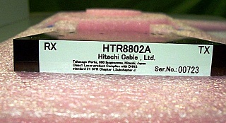 1.55um 10Gb 40km transceiver, model: HTR8802A. With 10Gb pin-amp receiver, EAM-DFB laser source.