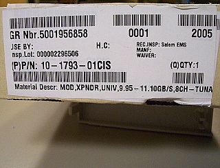 Around-1558.173nm 8-ch tunable 10Gb DWDM transponder, Fujitsu P/N: FIM83011/5052W9240. With dual-drive 10Gb modulator,  about 20mW PMF CW laser.