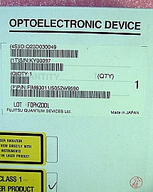 1.55um 8-ch tunable 10Gb DWDM transponder, Fujitsu P/N: FIM83011/5252W9240, FIM83011/5352W9540, FIM83011/5352W9490, FIM83011/5352W9340, FIM83011/5052W9590, FIM83011/5052W9490. With dual-drive 10Gb modulator and 20mW PMF CW laser.