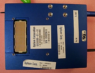 15xxnm Optium 10Gb long-reach DWDM transponder. Model: 10TREEU6FPL.