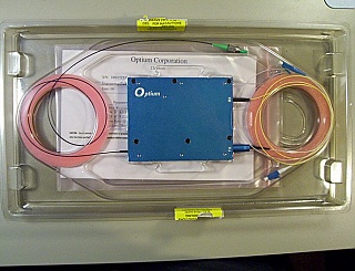 1550nm Optium 10Gb long-reach DWDM transponder. Model: 10TREEU6FPL.  New