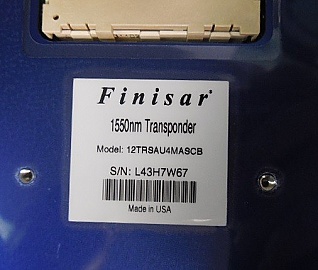 1549.716nm-tunable 10Gb OC-192 DWDM 7dBm long-reach transponder, With 20mW PMF CW tunable laser, 10Gb modulator with PD, and an optical receiver. Finisar P/N:12TRSAU4MASCB.