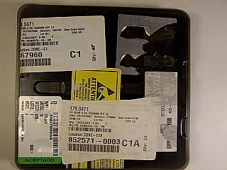 Min order qty=10pc. 1.55um long-reach 2.5Gb DFB laser SFF transceiver. 0.5dBm typical. SUMITOMO P/N: SCM6378-GL,  Duplex LC/PC interface