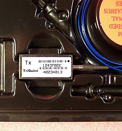 1.3um, OC-12/STM-4 622Mb long-reach 40km FP-laser transmitter. 0dBm output. Triquint model: 1243FBDC