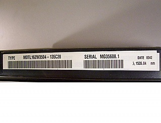 1535.04nm 1.5 to 2.5dBm WDM transmitter module. Type: MDTL162W3504-135C28