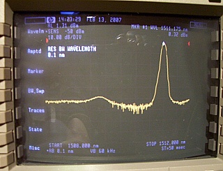 1.55um (1500-1580nm) DFB laser transmitter module. Model: SDT809U-TC-QN