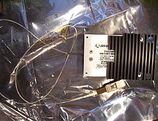 1556.55nm 7-10dBm 2-ch tunable DWDM 2.5Gb laser transmitter module. JDSU P/N: 57TM-98H24