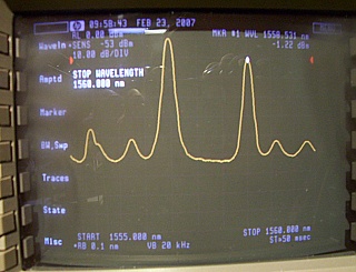 1556.55nm 7-10dBm 2-ch tunable DWDM 2.5Gb laser transmitter module. JDSU P/N: 57TM-98H24
