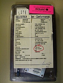 1550.12nm  7dBm 2-ch tunable DWDM 2.5Gb laser transmitter module. Agere Part #: C486YD34J