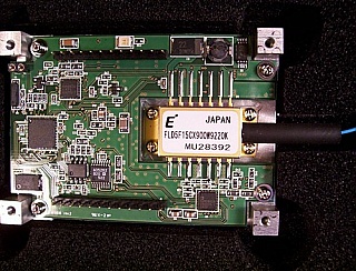 1.55um 7dBm DWDM 2.5Gb laser transmitter module. Wavelength adjustable over two 100GHz spaced channels by changing temperature. EUDYNA P/N: FIM10610/2xxWxx. tested near 7dBm. Includes laser FLD5F15CX900W9xx0K