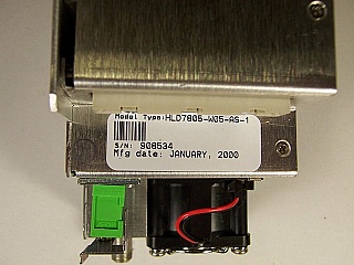 1.55um 7dBm analog Metrolink forward transmitter, with JDS laser CQF933/21xx, various wavelength options. Harmonic P/N: HLD7805-W0x-AS-1