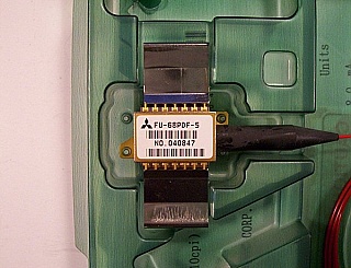 1554.13nm, 1555.75nm, or 1557.36nm 10mW DFB CW laser,  Mitsubishi Type No : FU-68PDF-V510MxxB