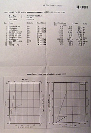 1554.13nm, 1555.75nm, or 1557.36nm 10mW DFB CW laser,  Mitsubishi Type No : FU-68PDF-V510MxxB