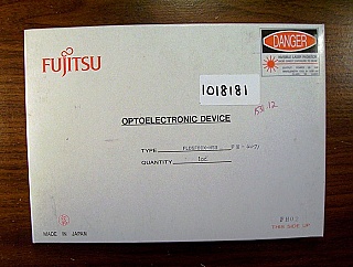 1531.12nm, 1538.19nm, or 1542.14nm, 10mW Fujitsu FLD5F6CX-Hxx DFB Laser