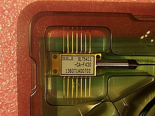 1542.94nm 10mW 14-pin butterfly DFB laser module. SEI  model: SLT5411-CA-F430. 14-pin leads are a little oxidized