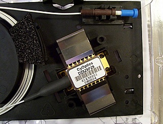 1554.13nm 14-pin butterfly DFB laser module, operating power 10mW. model: D2525P29