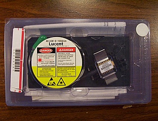 1535.04nm, 1545.32nm, 1546.92nm, or 1554.94nm,  14-pin butterfly DFB laser module, operating power 10mW. model: D2525P