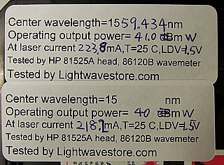 1558.98nm DWDM 14-pin butterfly DFB laser module, Pop=40mW. JDS  model: CQF935/708-230.