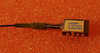 1510nm 2mW uncooled DFB laser module for 2.5 Gb/s Applications. With internal isolator. Lucent model: X-D572C22AS