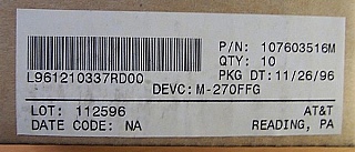 Min order qty = 10pc. 1.3um 1mW uncooled coaxial FP Laser module. With SC/APC fiber connector. AT&T P/N: M-270FFG