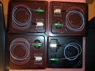 1343.5-1343.8nm 12dBm (15.85mW) DFB analog laser module. 14-pin butterfly. Sumitomo P/N: SLV5410-QF/HL1-343. With SC/APC fiber connector. Used.