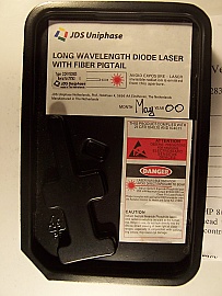 1547.094nm, 1551.044 or 1551.129nm, 1554.329 or 1554.41nm, 1557.117 or 1557.657nm 14-pin DFB laser. 10dBm peak. JDS model: CQF915/28xx