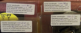 1551.397nm 2mW 2.5Gb DFB laser module, Lucent/Agere P/N: D2511G. Used, soldered, with short leads. Without manufacture test data