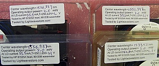 1551.397nm 2mW 2.5Gb DFB laser module, Lucent/Agere P/N: D2511G. Used, soldered, with short leads. Without manufacture test data