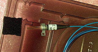 ~1.55um 2mW DFB laser 4-pin module.  With 2.5mm ferrule.  Fujitsu model: FLD5F8LK/651D
