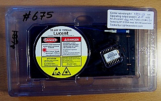 1549.32nm 2mW-peak isolated DFB Laser,  With LC/PC fiber connector. Lucent P/N: D2526G o D2526S