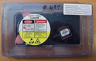 1549.32nm 2mW-peak isolated DFB Laser,  With LC/PC fiber connector. Lucent P/N: D2526G o D2526S